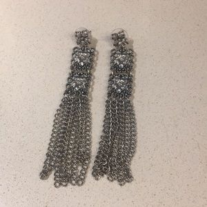 Free People Silver Fringe Earrings